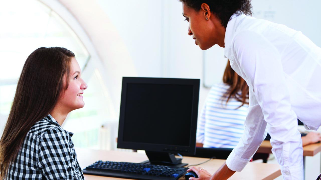 Mentor helps student