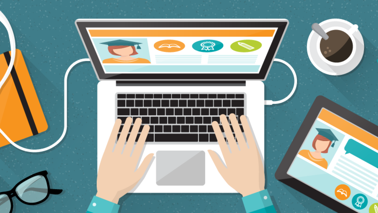 illustration of online learning