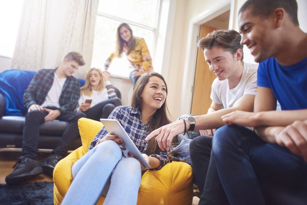 students sharing a house